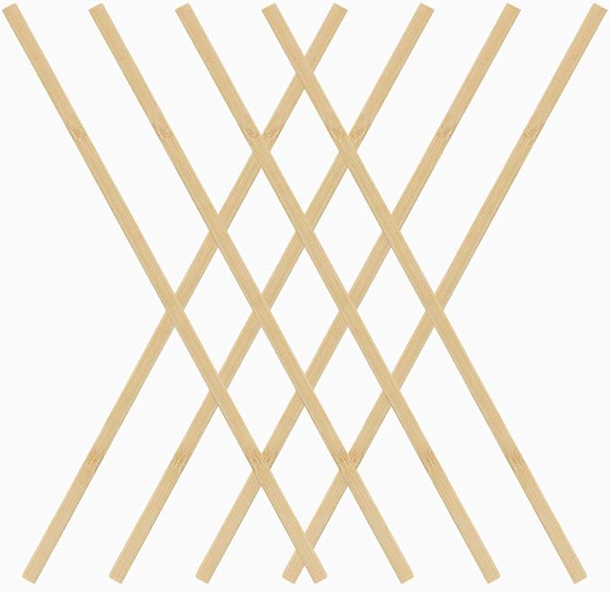 Pllieay 100 Pieces Bamboo Sticks for Craft, Wood Strips Wooden Extra Long Sticks for Crafting (15.75 Inches Length × 0.35 Inches Width)
