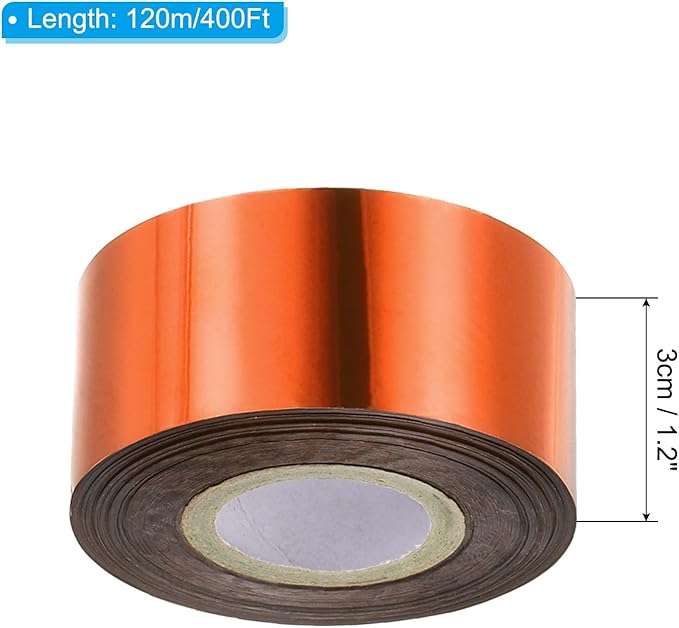 PATIKIL 1.2"x400Ft Hot Stamping Foil Paper,Heat Transfer Hot Stamping Paper Foil Roll for Leather DIY Logo Decor Craft Gift Card Package Scrapbook,Bronze