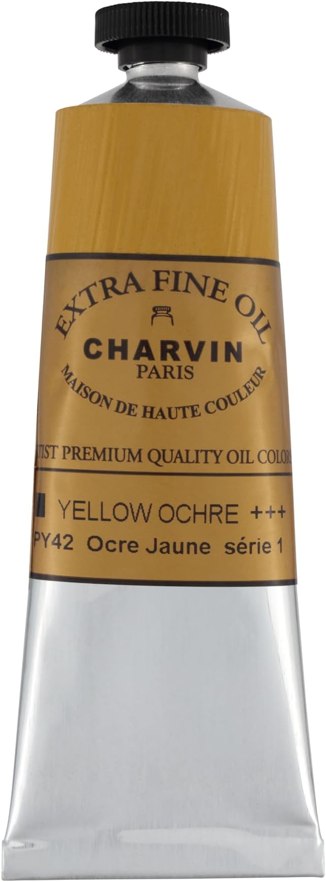 Charvin Extra Fine Oil Paint, Yellow Ochre 60 mL - Triple-Milled, Rich Texture, Poppy Oil-Based, Light-Fast, Handmade, Archival Quality