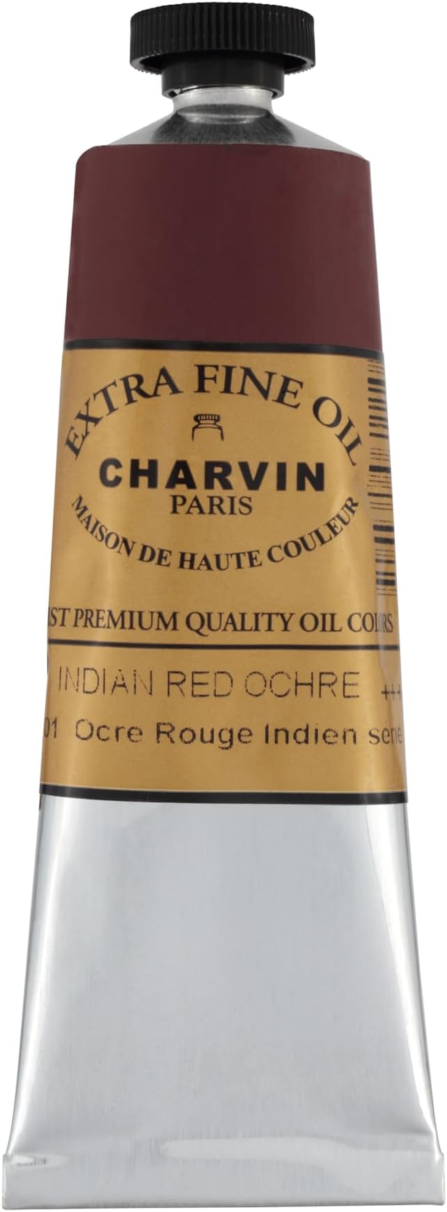 Charvin Extra Fine Oil Paint, Indian Red Ochre 60 mL - Triple-Milled, Rich Texture, Poppy Oil-Based, Light-Fast, Handmade, Archival Quality