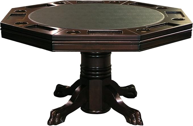 Combination 3 in 1 Poker/Game Table (Mahogany Finish)