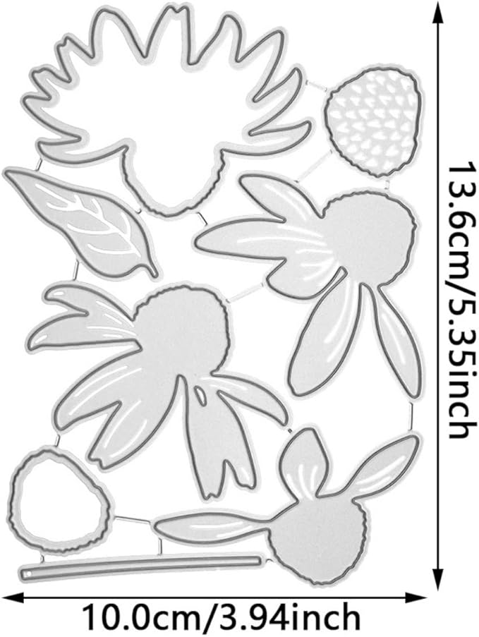 Cutting Dies Metal Stencils Scrapbooking Tools DIY Embossing Template for Paper Card Making Album Arts Crafts Supplies (Flower Set D-10x13.6cm)