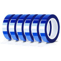 6 Rolls 10mm x16m(52FT) Blue Heat Tape High Temperature Heat Resistant Tape Heat Transfer Tape for Heat Sublimation Press Vinyl,No Residue