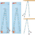 NBEADS 2 Styles Sea Animal Knitting Row Counter Chains, Acrylic Number Stitch Markers Glass Beaded Crochet Stitch Marker Crocheting Accessories for Weaving Sewing Quilting