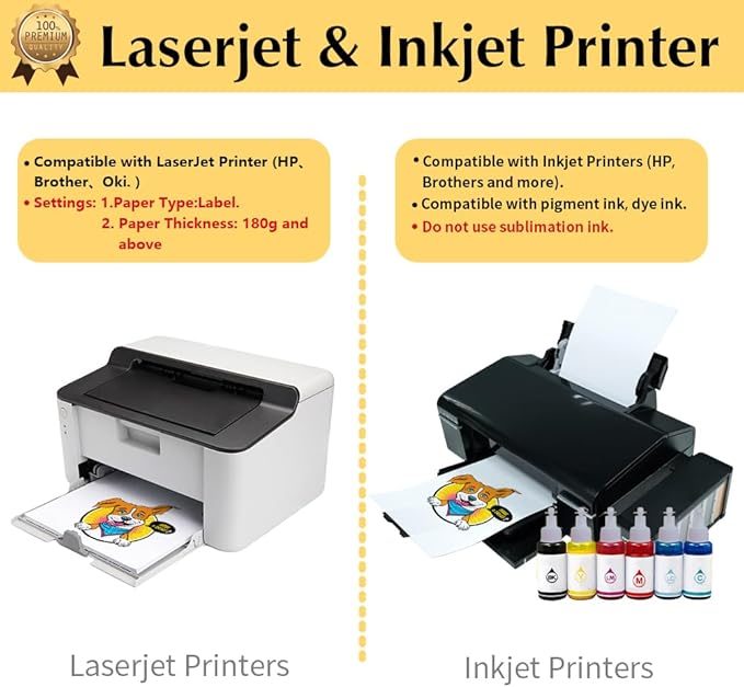 TransOurDream Heat Transfer Paper for Inkjet & Laserjet Printer (40 Sheets, 8.5x11, 3.0) Printable HTV Heat Transfer Vinyl for T Shirts Iron on Transfers for Light Fabrics (L3-40)