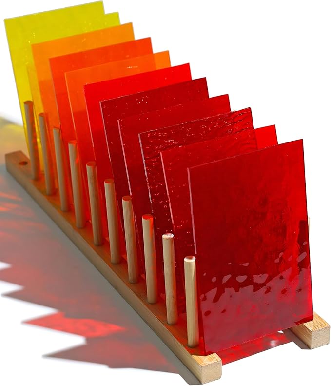 50 Transparent Stained Glass Sheets Bulk, Variety Colors Textured Cathedral Art Glass Sheets for DIY Mosaic Crafts, 4”x6” Vibrant Colored Glass Tiles Pieces for Home Decor