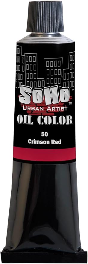 Soho Urban Artist Oil Paint - Crimson Red, 170 ml Tube - Best Valued Oil Colors for Painting, Excellent Pigment Load