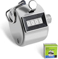 Metal Tally Counter Clicker Counter Handheld Pitch Counter, Manual Mechanical 4-Digit Number Click Counter, One Hand Counter Clicker Digital Counting for Coaching Knitting People Lap Fishing Golf&Row