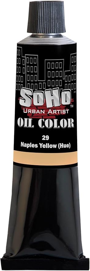 Soho Urban Artist Oil Paint - Naples Yellow Hue, 170 ml Tube - Best Valued Oil Colors for Painting, Excellent Pigment Load