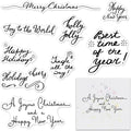 Merry Christmas Clear Stamps for Card Making and Photo Album Decorations, Happy New Year Words Winter Snowflake Frame Clear Rubber Stamps for Card Making Decoration and DIY Scrapbooking