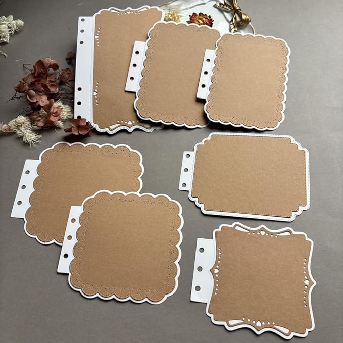 Square Framed Loose-Leaf Die Cuts for Card Making, Vintage Cutting Dies DIY Album Scrapbooking Decor Paper Craft Metal Die Cuts Party Wedding Decorations