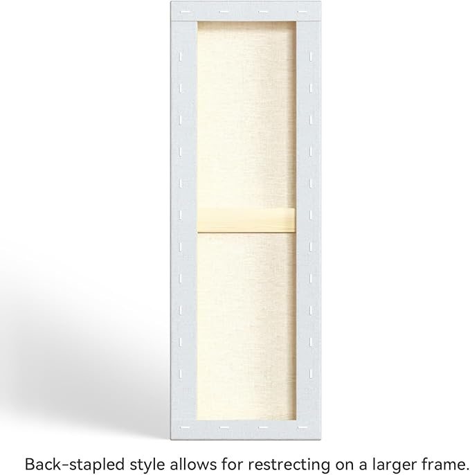 PHOENIX 6x12 Inch 3 Pack Gallery Canvas - Small Long 1.5 in Thick Canvases for Painting - Deep Edge 100% Cotton 11 Oz. Gesso Primed White Blank Professional Canvas Oil & Acrylic Paints