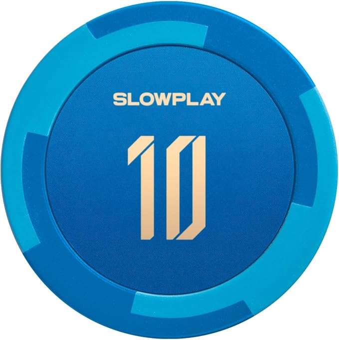 SLOWPLAY Godel Clay Poker Chips, 14 Grams Heavyweight Clay Composite, 40mm Large Chips in Bulk, Pack of 50 with Denomination of 10