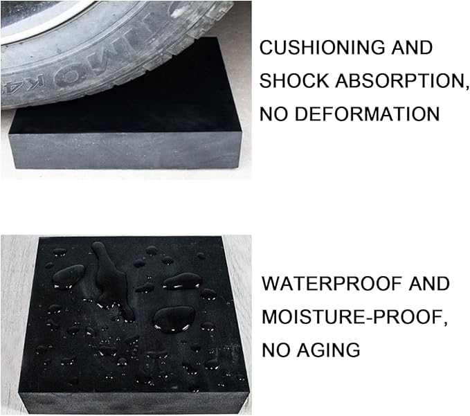 MIKMAYTOO Rubber Bench Block Jeweler's Rubber Bench Block Rubber Stamping Block for Hammering, Shaping, Chasing, Flattening Metals (100 * 100 * 15mm)