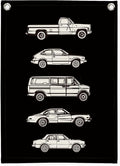 Toddler Room Decor,Vintage Car Linen Canvas Banner,Little Boy Room Wall Hanging Flag Banner for Little Boy Bedroom,Playroom Nursery 18x25 Inch(Black)