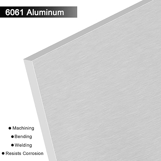 6061 T651 Aluminum Sheet Metal 8" x 12" x 1/2"(12.7MM) Flat Plain Thick Aluminum Plate Covered with Protective Film, 1/2Inch Thick Heat Treatable Rectangle Aluminum Metal Plate for lndustry, DIY
