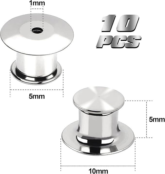 10 Pieces Metal Pin Backs Locking Pin Keepers Locking Clasp