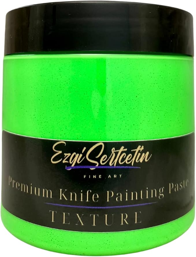 Premium Palette Knife Painting Paste|Texture Paste|Authentic Bright Colors|Ready to Use|Easy to Apply| 6oz (Neon Green)