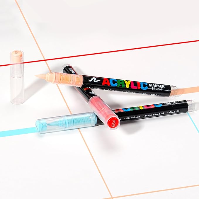 Acrylic Paint Markers Pens, 240 Vivid Colors Acrylic Markers Set,Direct Liquid Type, Stackable Color, Odorless Soft Head，Markers for School，Tooli Art ，Fabric & Creative Crafts (240)