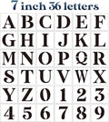 7inch Letter Stencils for Painting on Wood,Alphabet Stencils Drawing Stencil Letters Numbers Stencils for Wall Wood Signs Home Porch