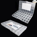 32 Grids Clear Plastic Organizer Box, Craft Storage Container for Beads Organizer, Art DIY, Crafts Jewelry Storage, Fishing Tackles, Rock Collection, 2 Pack