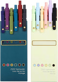 Ddaowanx Colorful Gel Pens, 0.5mm Fine Point Retractable,Colored Pens for Journaling and Sketching, Teacher Must Haves,Teacher School Supplies, Gifts for Nurse ﻿(12Pcs-Aesthetic+Vintage Colors)