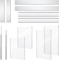 Amrules Clay Tools Kit, 12 PCS Polymer Clay Cutter Tools, Rectangle Shape Acrylic Press Board and Roller Pin Supplies Suitable for Shaping, Carving, Pottery Craft and DIY Projects