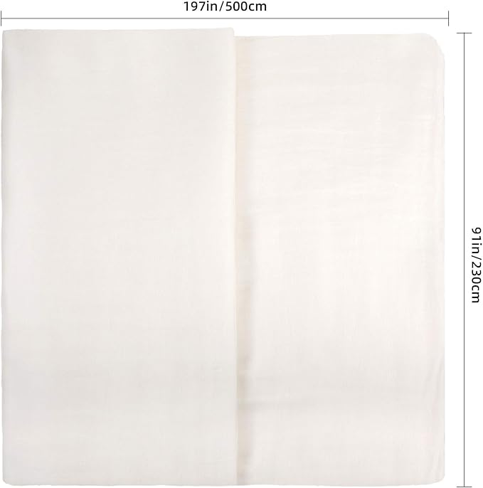 Cheesecloth, Reusable and Breathable, Unbleached Cotton Fine Mesh Weave Cheesecloth, Use for Cooking, Straining, Filtering, Baking (White,Grade 50-Large 126 Sq Feet)