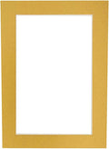 8x10 Mat Bevel Cut for 5x8 Photos - Acid Free Metallic Gold Precut Matboard - For Pictures, Photos, Framing - 4-ply Thickness