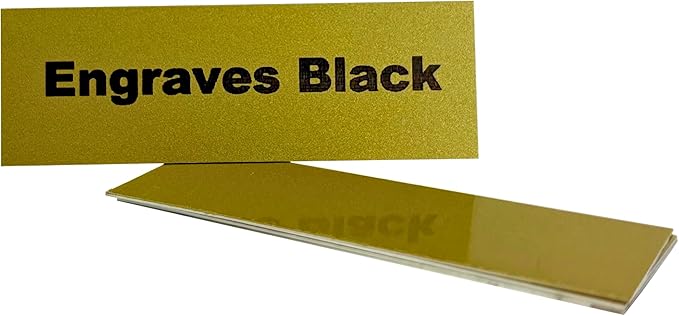 Blank Metal Plates for Laser Engraving - 4 Pack | Aluminum Sheets 0.020" Thick | CO2, Diode, Fiber Laser Compatible | Multiple Sizes & Colors (Gold (engraves black), 4.25x6.25 inch)