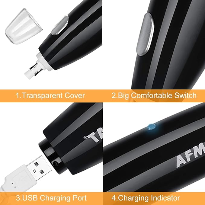 AFMAT EE04 Electric Eraser for Artists, Rechargeable Electric Eraser Kit, 140 Refills for Drafting, Electric Pencil Eraser - Battery Operated for Drawing Pencils, Crafts, Arts