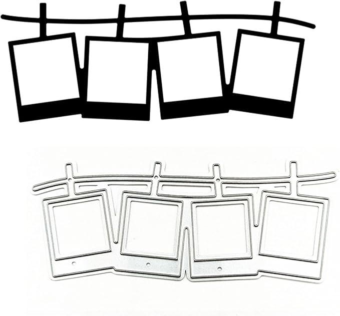 Cutting Dies Metal Stencils Scrapbooking Tools DIY Embossing Template for Paper Card Making Album Arts Crafts Supplies (Photos-8.4x3.3cm)