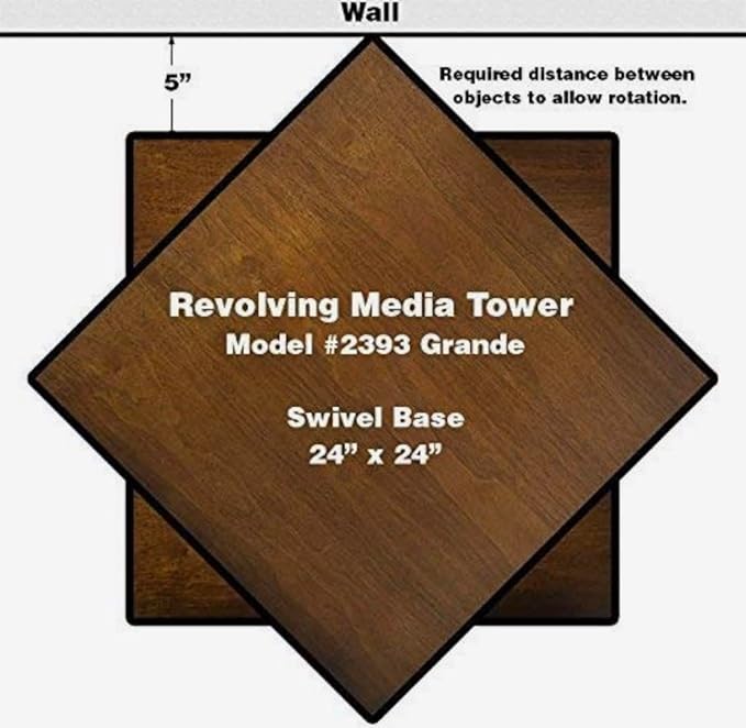Venture Horizon Revolving Media Tower 1600 Grande-Walnut