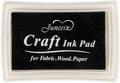 Black Ink Pad Finger Washable Kids Stamp Ink Pad for Rubber Stamps Paper Scrapbooking