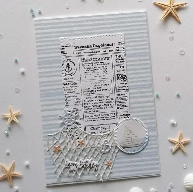 Lapoo Flowers Metal Cutting Die for Scrapbooking - Durable, Cut Stencils for DIY Scrapbook Photo Album Decorative Paper Card, Card Making Supplies, Embossing (Fishing Net 3 x 2.7 in)