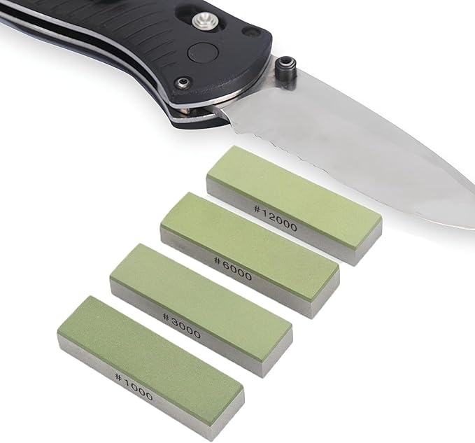 Small Travel-Portable Diamond Resin Sharpening Stone - 1000 Grit Whetstone Knife Sharpener