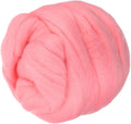 PATIKIL Wool Roving Yarn, 150G/5.3OZ Soft Felting Wool Pure Chunky Roving Yarn Bulk for Needle Felting Knitting Blanket Spinning Weaving DIY Craft, Dark Pink