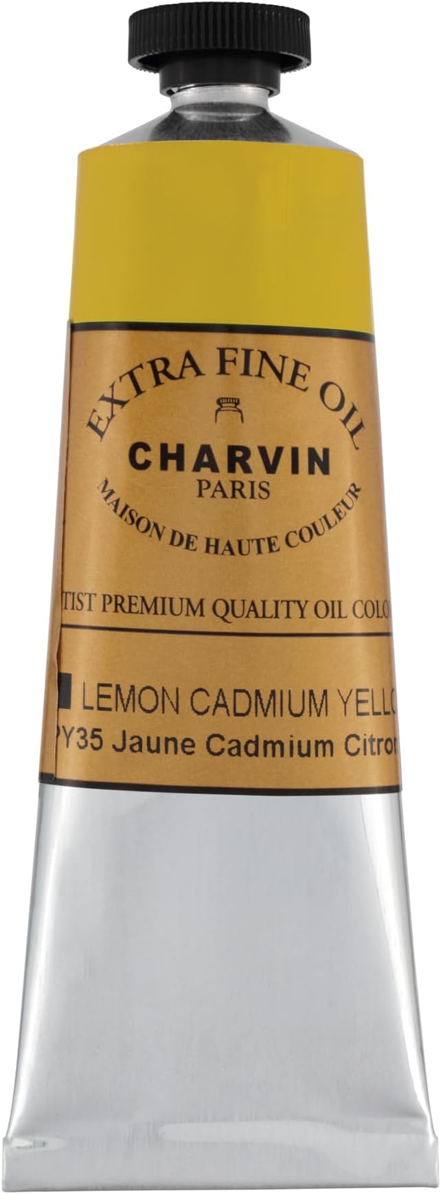 Charvin Extra Fine Oil Paint, Cadmium Yellow Lemon 60 mL - Triple-Milled, Rich Texture, Poppy Oil-Based, Light-Fast, Handmade, Archival Quality