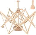 Olikraft Wooden Yarn Swift | Lightweight Reverse Yarn Umbrella Swifts | Ball Swift | Skein Winder | No Clamp Required (Patented)