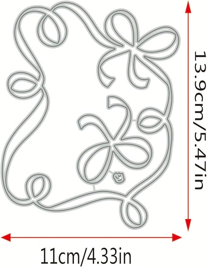 Festivals Metal Cutting Die for Scrapbooking, Christmas Cut Stencils for DIY Scrapbook Photo Album Decorative Paper Card, Card Making Supplies, Embossing (Decorative Knot 5.4 x 4.3 in)