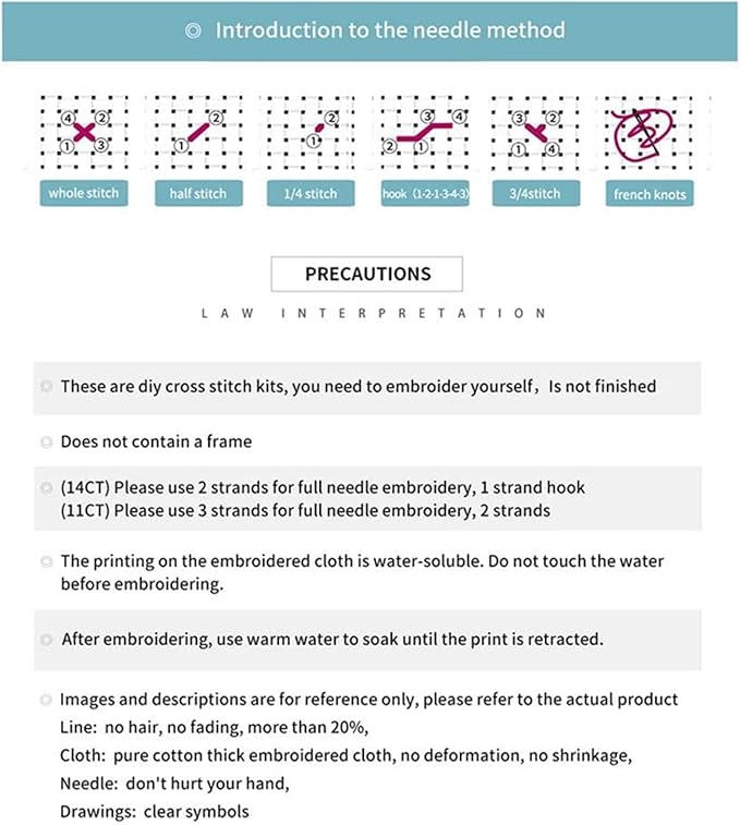 Disnesart Cross Stitch Stamped Full Embroidery Kits DIY 11CT Cotton Thread Printed DIY Needlepoint Kits Craft Needlework Set Cross-Stitch Stamped Sets-Moonlight Castle 16x20 inch