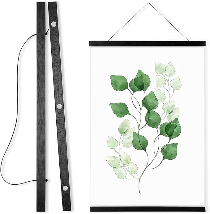 WITCOLOR Magnetic Poster Hanger Frame, Black Magnet Poster Frame 18x24 18x12 18x18 for Posters, Paintings, Photos, Maps, Scrolls, Picture, Canvas Works and Art Prints(18")