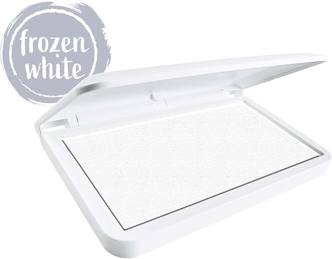 COLOP Make Series, Ink Stamp Pads, with Non-Toxic Premium Ink, Water-Based Acid-Free (Frozen White, Make 1-1-15/16" x 3-1/2")