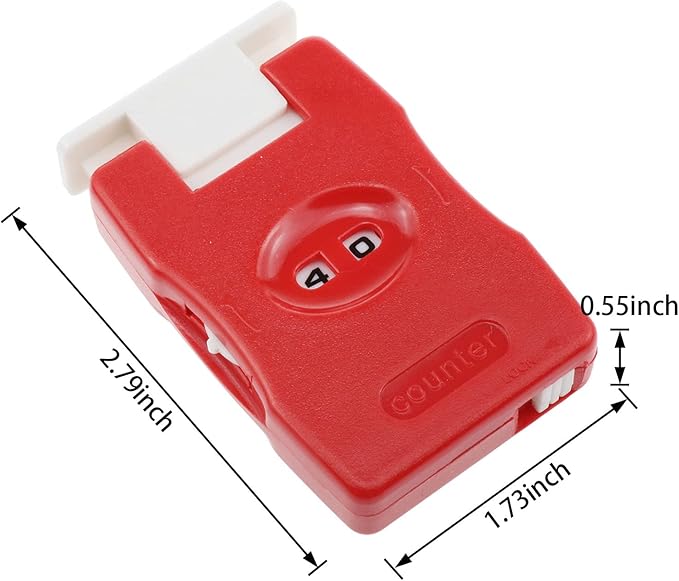 AYLIFU Knitting Counter 2set Mini Crochet Counter Knitting Manual Counter lastic Knitting Marking Tool（red and Pink）