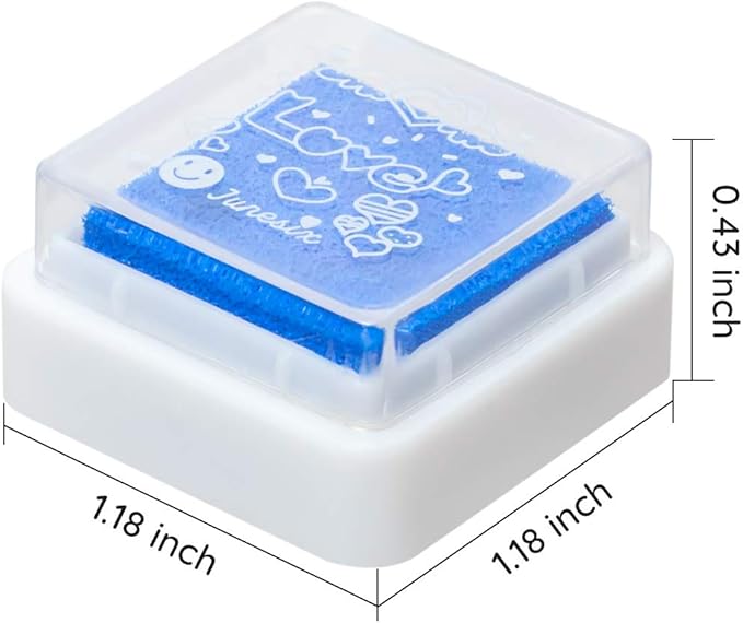 Ink Pad, 24 Colors Finger Washable Craft Ink Pad for Kids Stamp, 1.18X1.18''