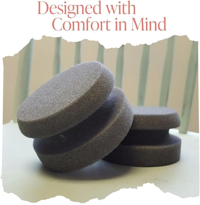 Chalk Style Painting Sponges - Set of 3-4” Round Reusable Handheld Sponge for Smooth Furniture Paint & Top Coat Application with No Brush Strokes - Washable Multi-Use Paint Applicator