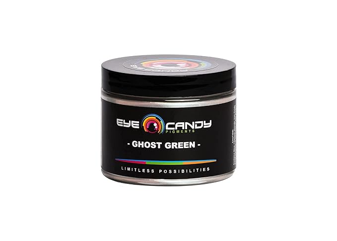 Eye Candy Pigments Premium Ghost Mica Powder - Ghost Green (50gr) - for Epoxy, Resin, Soap, Paint, Woodworking, Acrylic Pouring, Bath Bombs, Fishing Lures - DIY Arts and Crafts Additive