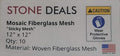 Sticky Mesh for Back Mounted Mosaic 12" x 12" (Ten Sheets) 4.5 oz