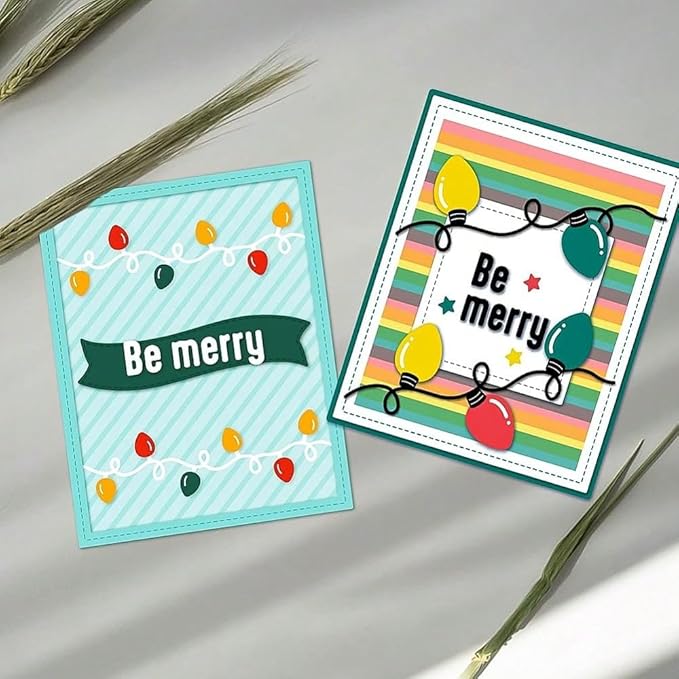 Festivals Metal Cutting Die for Scrapbooking, Christmas Cut Stencils for DIY Scrapbook Photo Album Decorative Paper Card, Card Making Supplies, Embossing (Light Bulb 4.7 x 4 in)