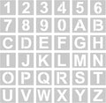 WISYOK 1 Inch 36 Pcs Letter Stencils and Numbers, Reusable Plastic Alphabet Art Craft Templates for Wood, Wall, Fabric, Rock, Signage,Cake,DIY